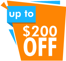 up to $200 off