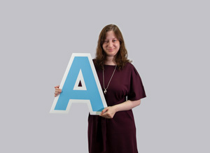 Corrugated cardboard letters