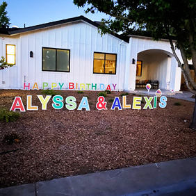 happy birthday yard signs with name