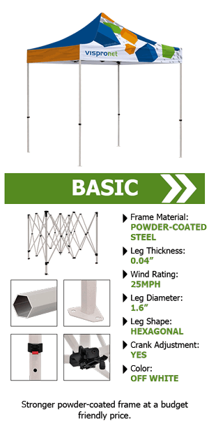 custom 10x10 basic tent