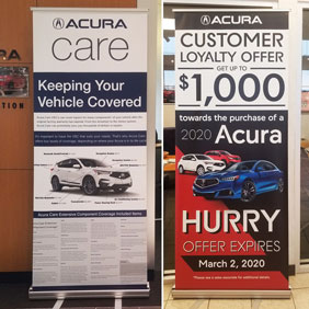 banners customized with car dealership graphics