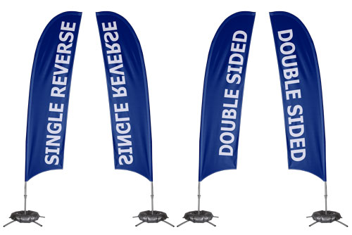 Single-sided vs. Double-sided Feather Flags