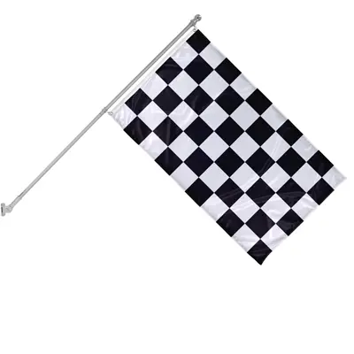 wall-mounted checkered flag