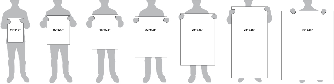Foam board sizes offered for signs