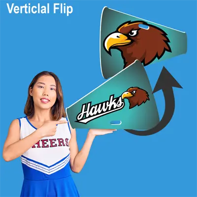 vertical flip cheer signs