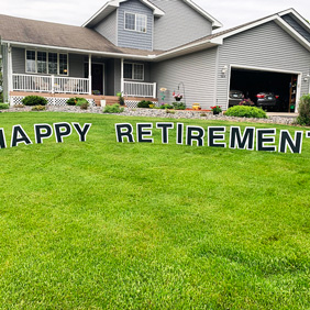 happy retirement sign