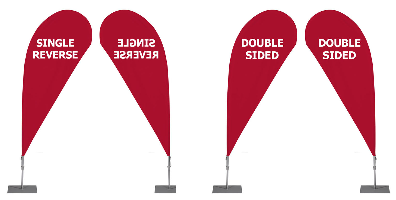 Single-sided vs. Double-sided Teardrop Feather Flags