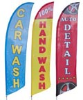 Car Wash Feather Flag Kit 3-Pack