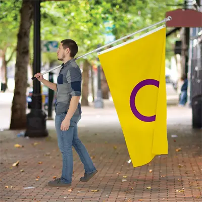 handheld intersex flag