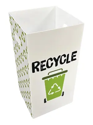 cardboard trash can with no lid option