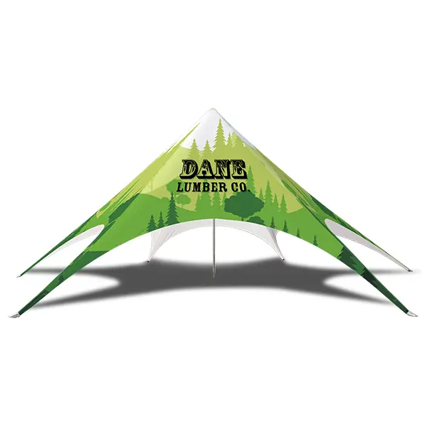 full print star tent
