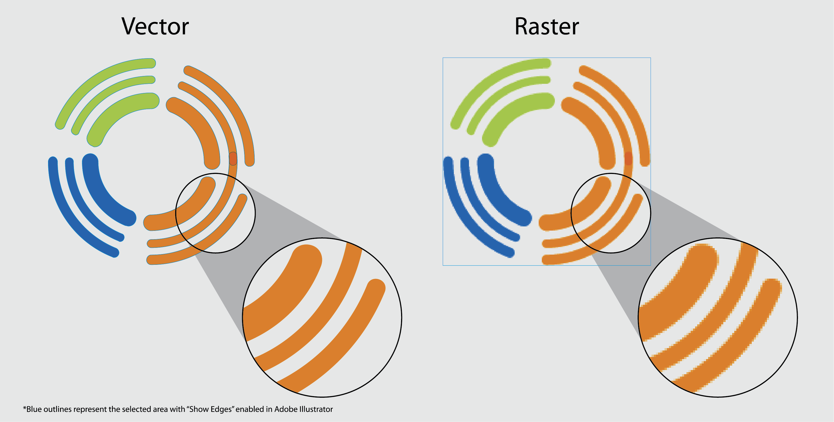 Vector versus raster logo