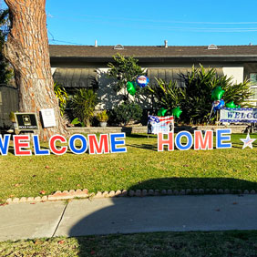 welcome home marine signs