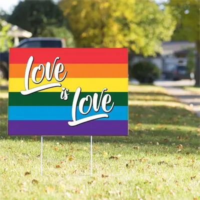love is love yard sign