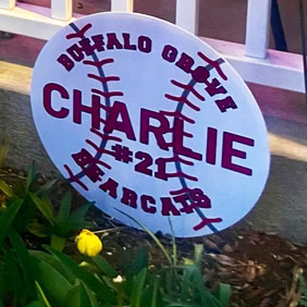 bearcats baseball yard sign