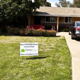 custom sign in a yard