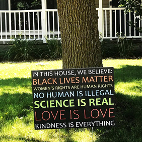 sign in front yard