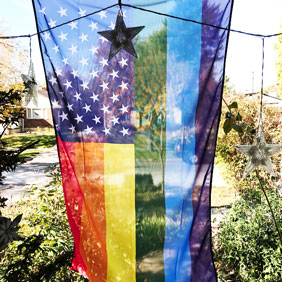 rainbow american flag