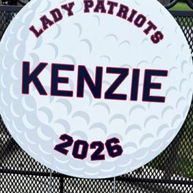 golf yard sign