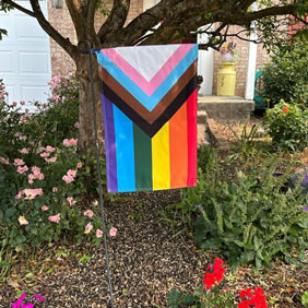 progressive pride garden flag