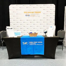 straight tension fabric display